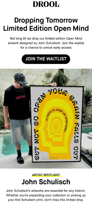 Single-column layout example