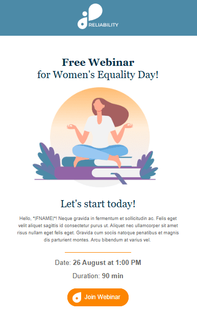 Inverted pyramid layout example