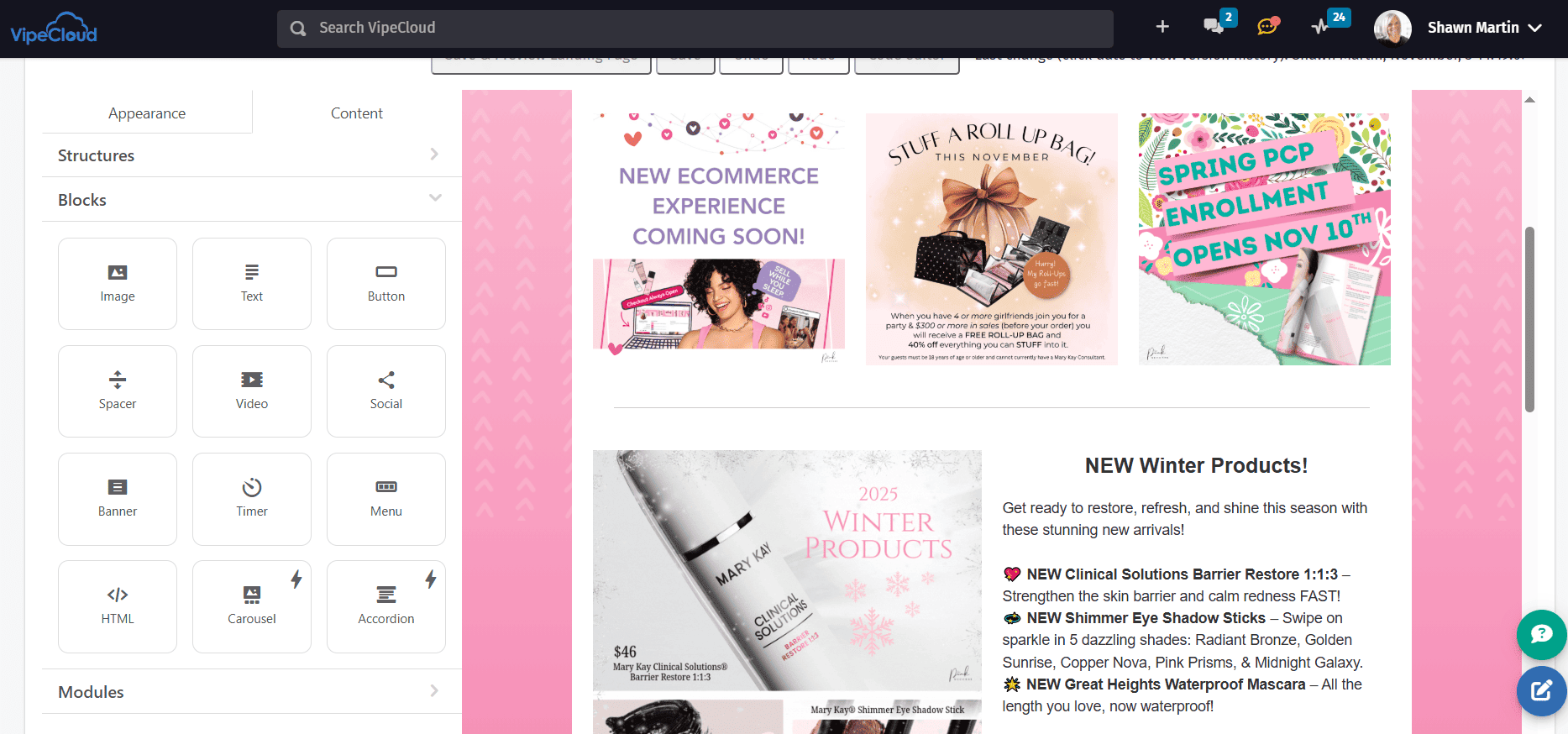 How the Stripo editor works inside the VipeCloud CRM How the Stripo editor works inside the VipeCloud CRM