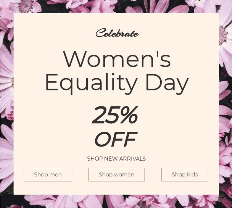 Exemplo de banner de e-mail