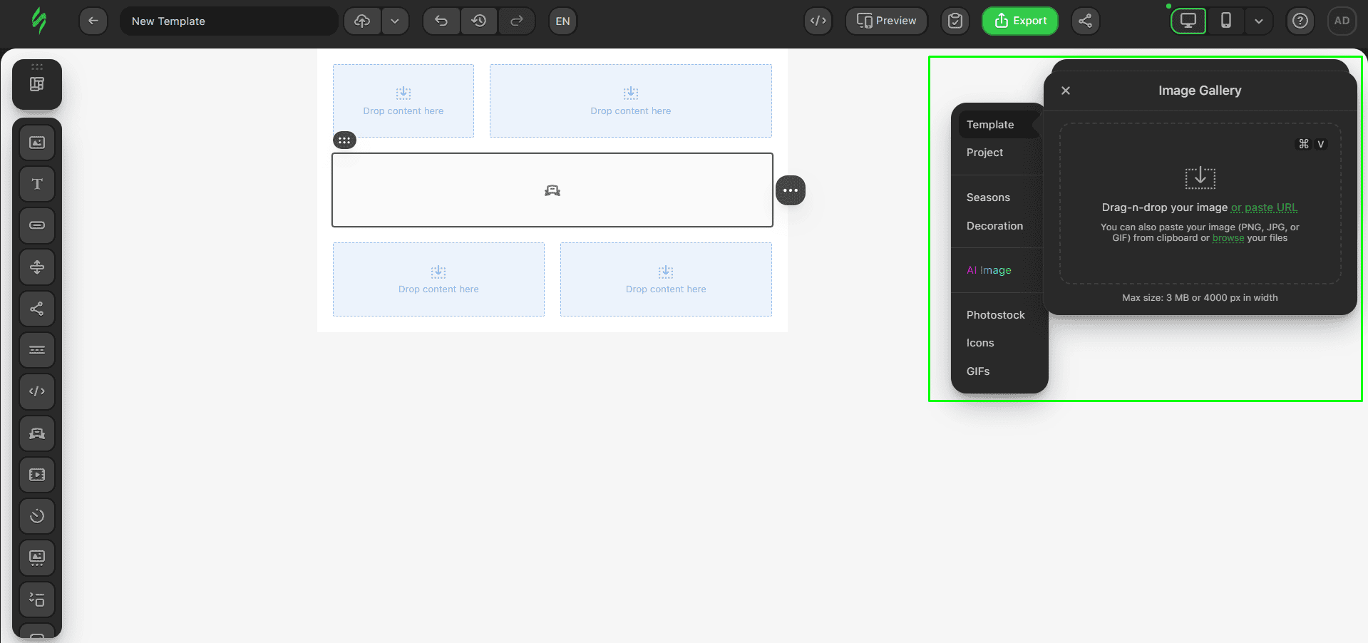 Op&ccedil;&otilde;es para adicionar uma imagem ao seu banner