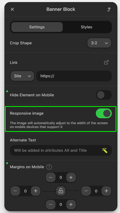 Op&ccedil;&atilde;o de imagem responsiva