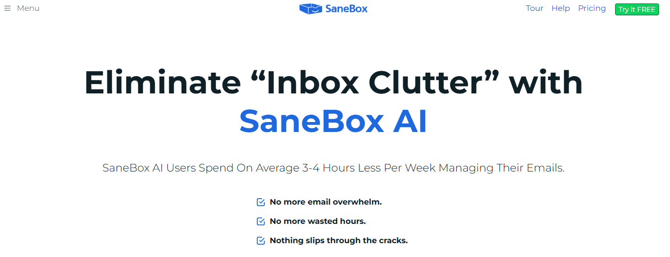 SaneBox AI email assistant SaneBox AI email assistant