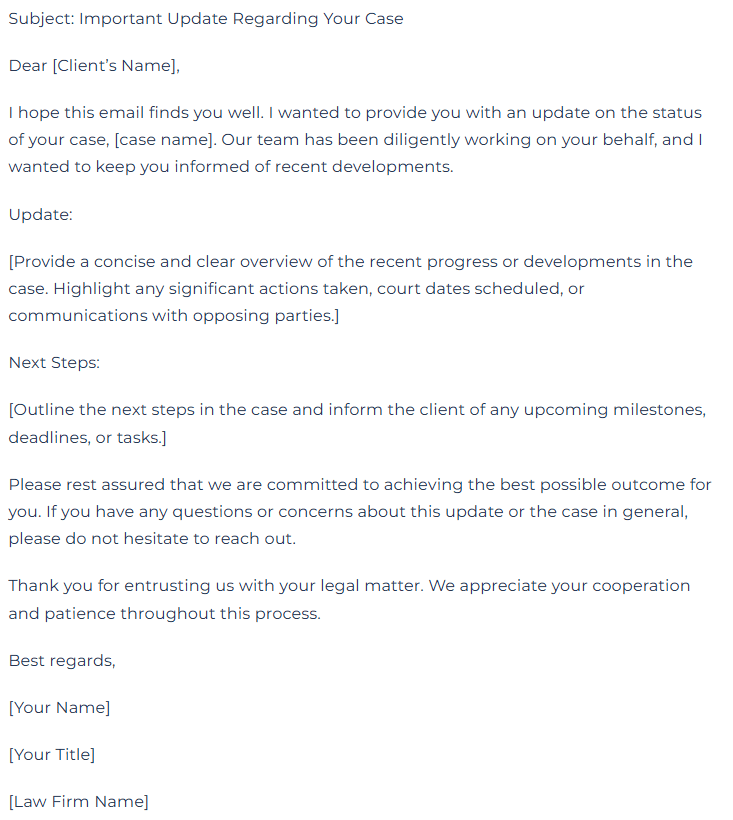 Example of a targeted email in an email marketing campaign