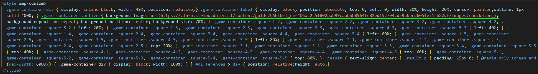 Code for the check mark image