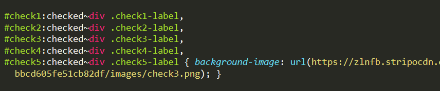 Classes for the checkmark image