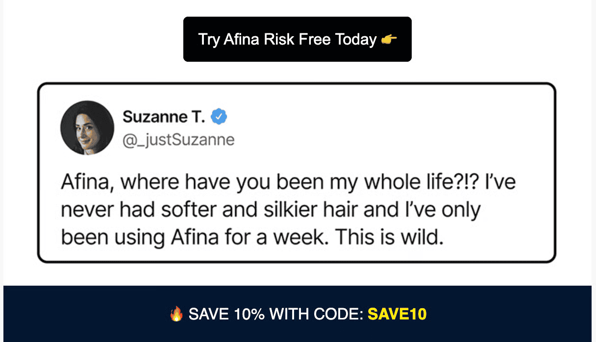 Social proof example for email marketing Social proof example for email marketing