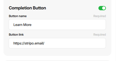 Tweaking a completion button