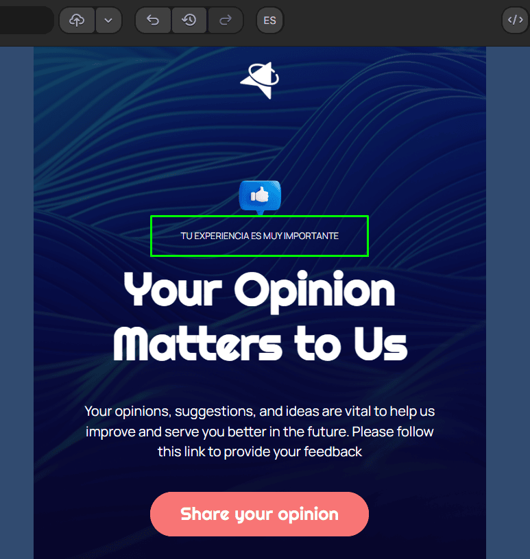 Loaded translation from XLS file
