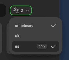 Only version export option