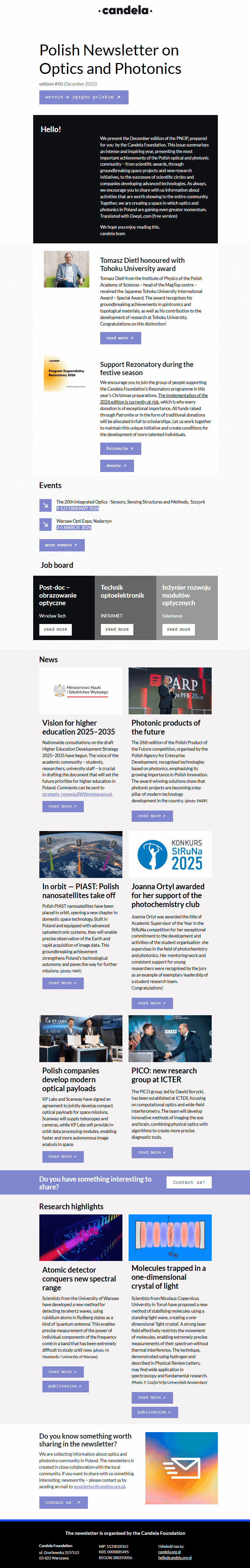 Email example for the nonprofit organization