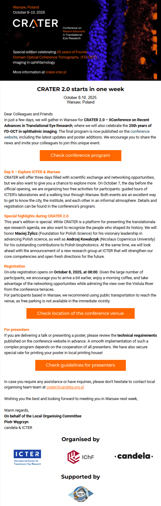 Email example for the nonprofit organization