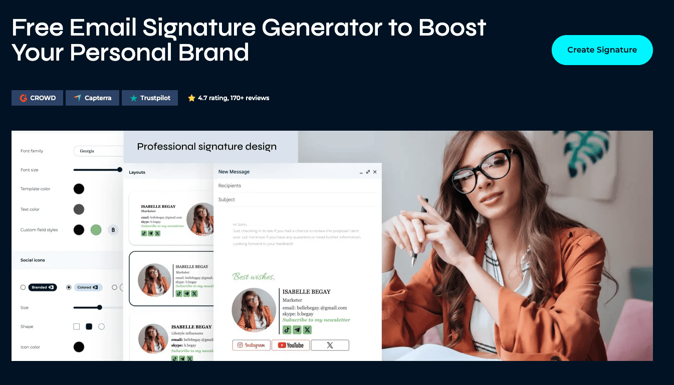 Генератор подписей писем MySignature