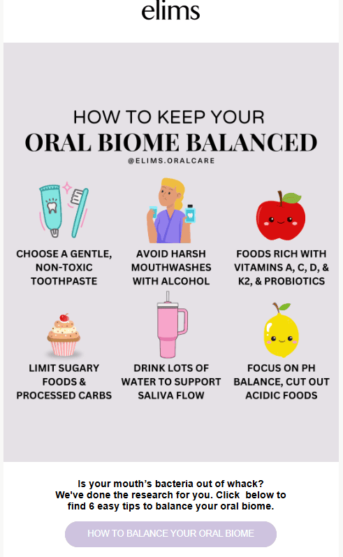 Example of an educational email in dental practice Example of an educational email in dental practice