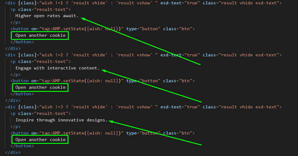 Changing texts for the kinetic version
