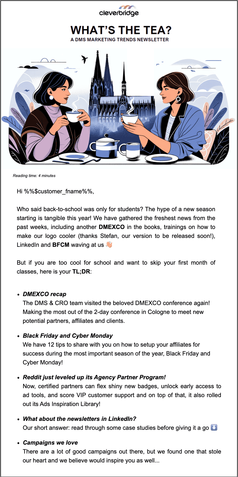 Example of a marketing newsletter