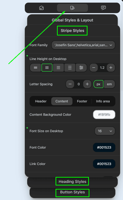 Set your line spacings here