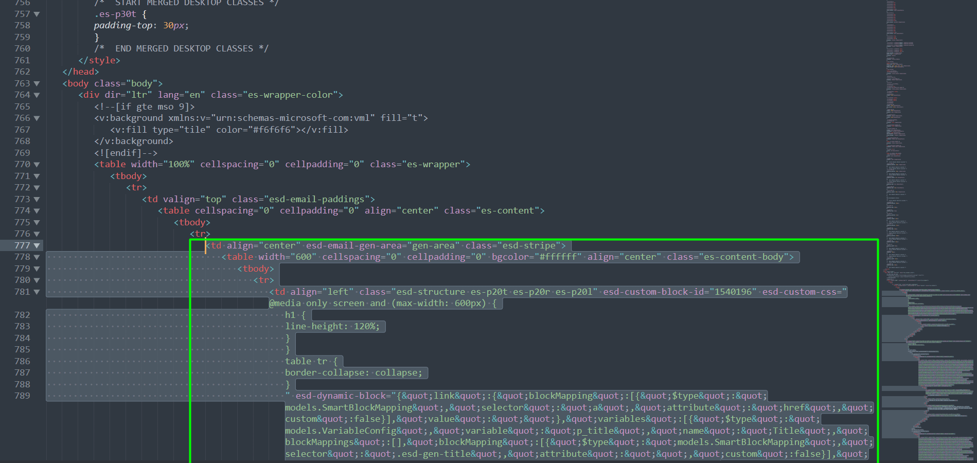 Widget HTML code start