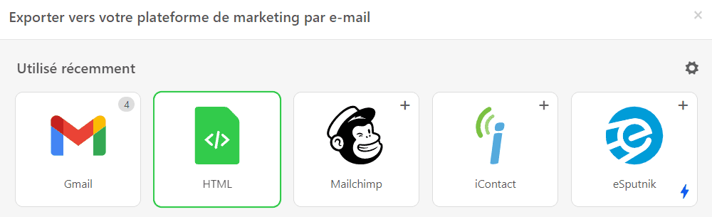 T&eacute;l&eacute;chargement d'e-mails sous forme de fichiers HTML