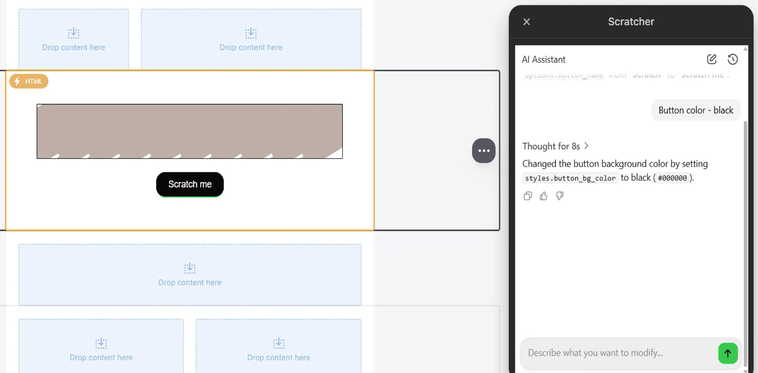 Widget edits with Asssistant