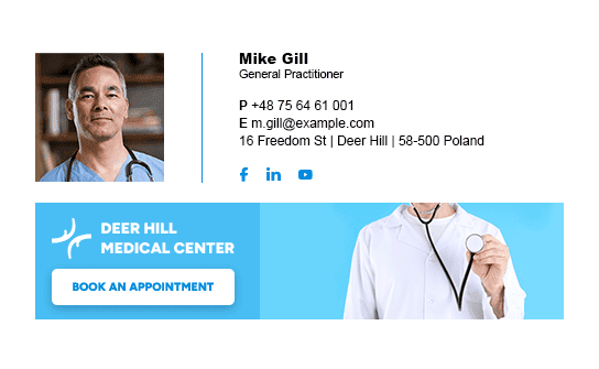 Un esempio di firma email nel settore sanitario