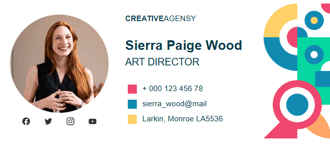 Esempio di firma email per un&rsquo;agenzia creativa