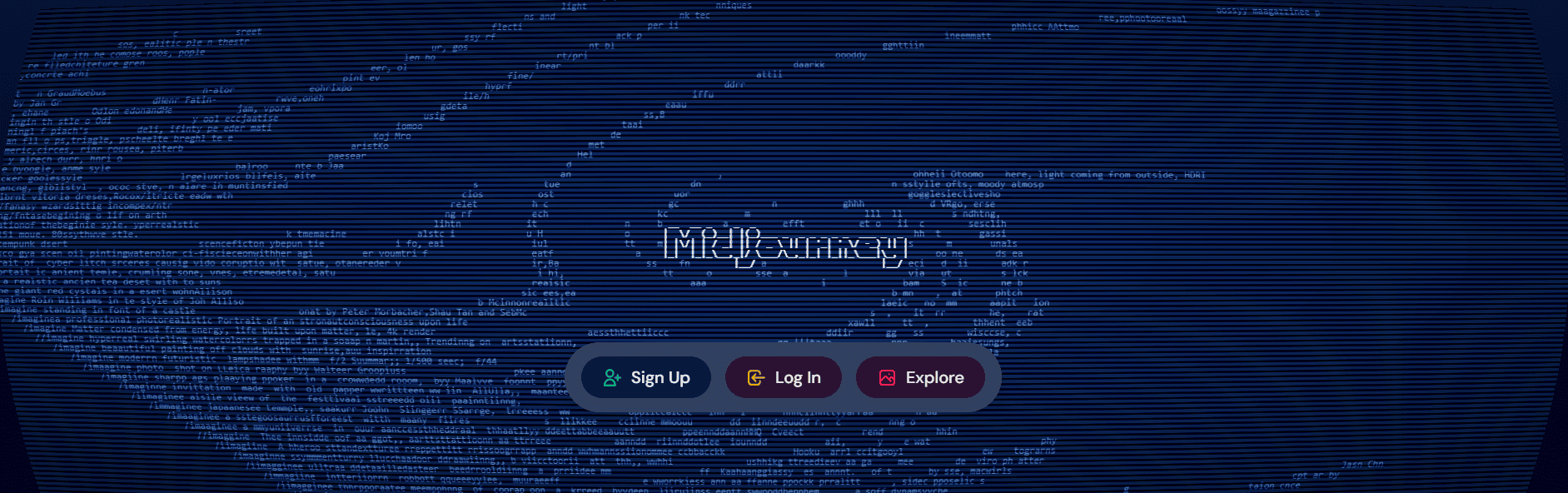 Midjourney main page