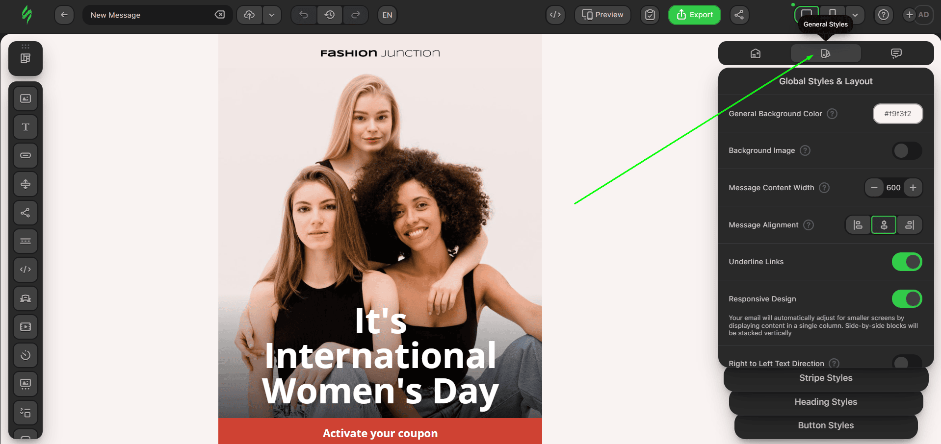 Bot&atilde;o de Estilos Gerais