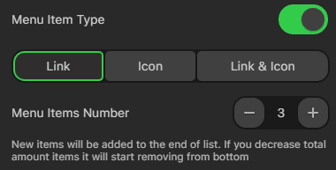 Configurando a quantidade de itens do menu