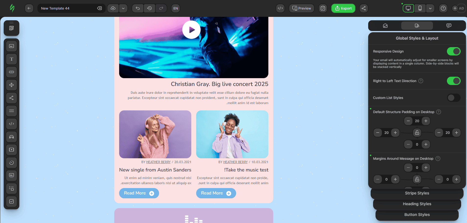 Conte&uacute;dos adaptados para RTL