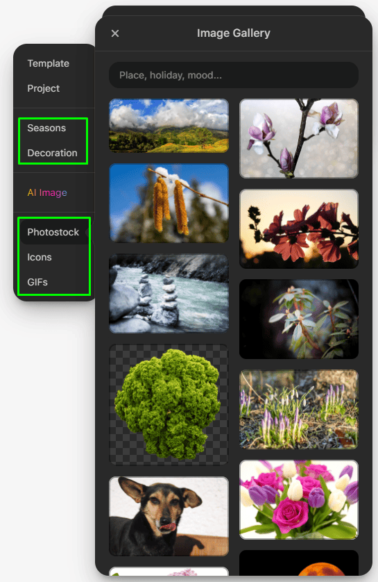 Outras op&ccedil;&otilde;es para adicionar imagens