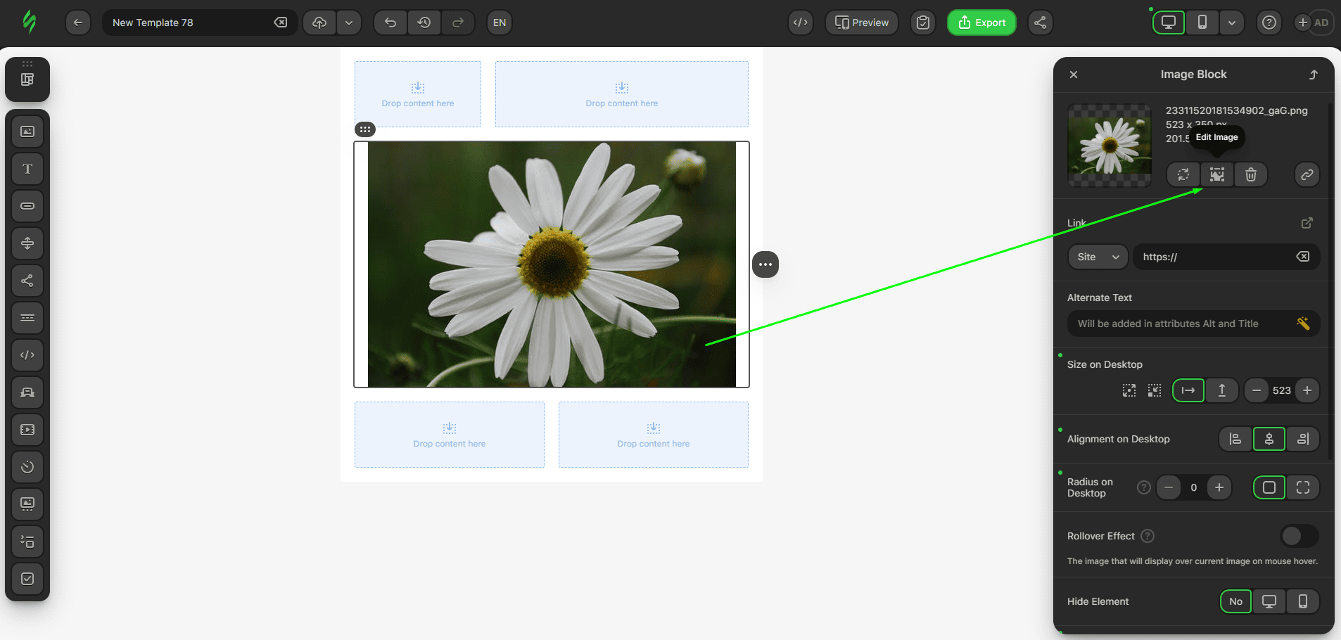 Op&ccedil;&atilde;o de edi&ccedil;&atilde;o de imagem