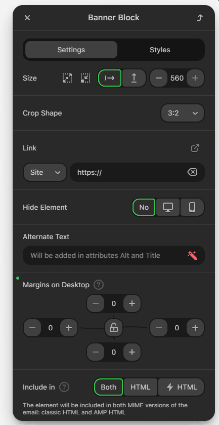 Configura&ccedil;&otilde;es do bloco de banner