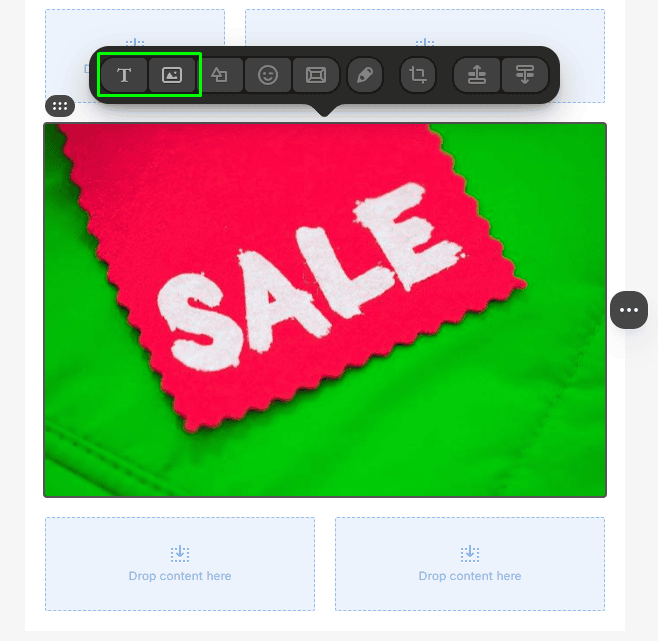 Op&ccedil;&otilde;es para adicionar conte&uacute;do ao banner