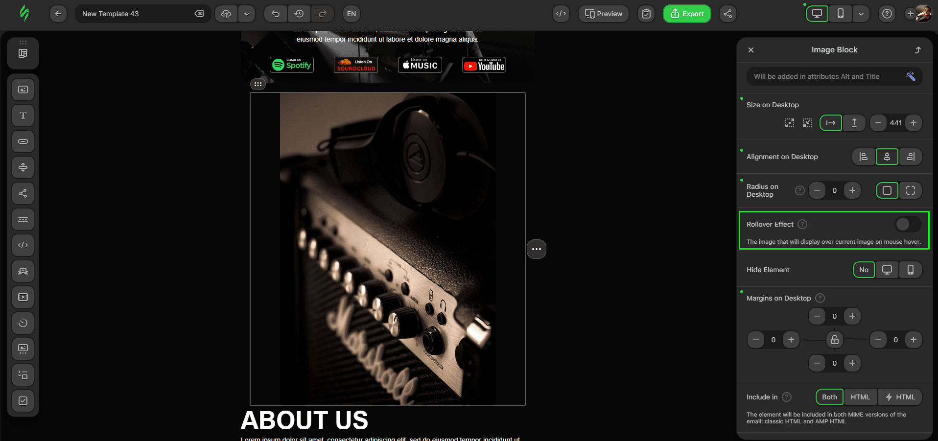 Op&ccedil;&atilde;o de efeito rollover de imagem