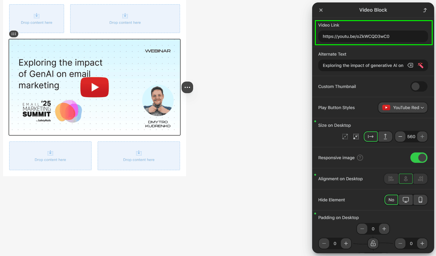 V&iacute;deo inserido