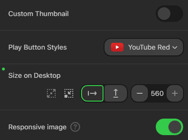 Configura&ccedil;&otilde;es de estilo do bloco de v&iacute;deo