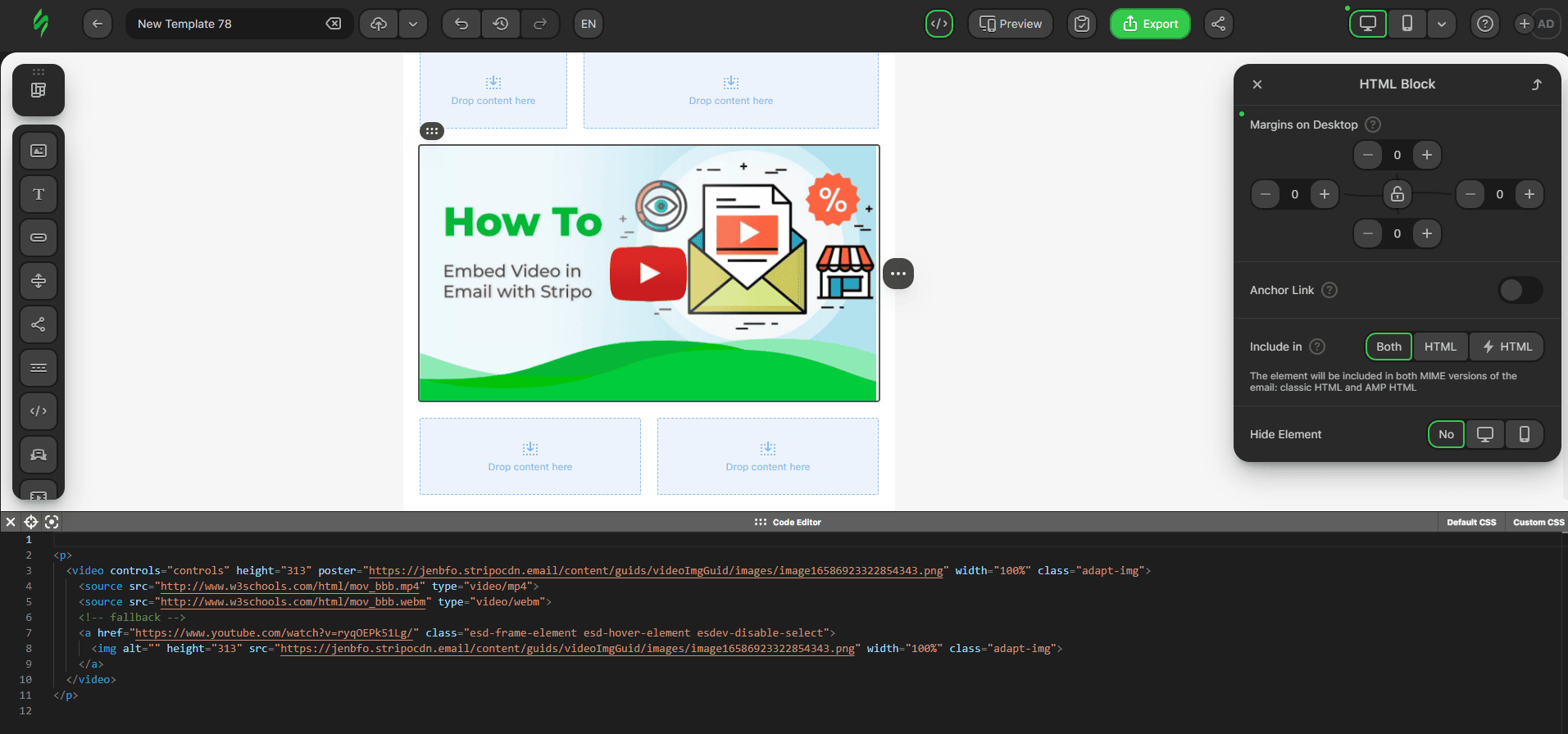 V&iacute;deo incorporado inserido