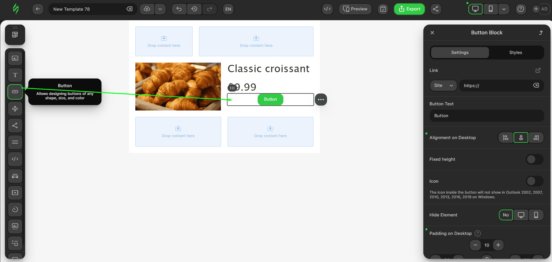 Inserindo bot&atilde;o no card de produto