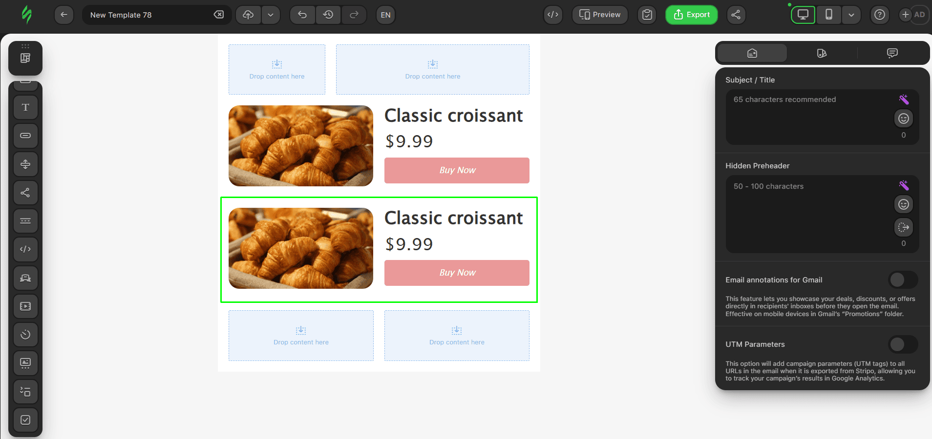 Bloco duplicado do e-mail