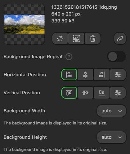 Personalizando imagem de fundo