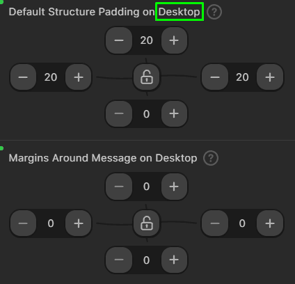 Op&ccedil;&otilde;es de visualiza&ccedil;&atilde;o padr&atilde;o