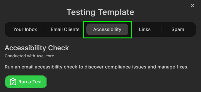 Teste de acessibilidade