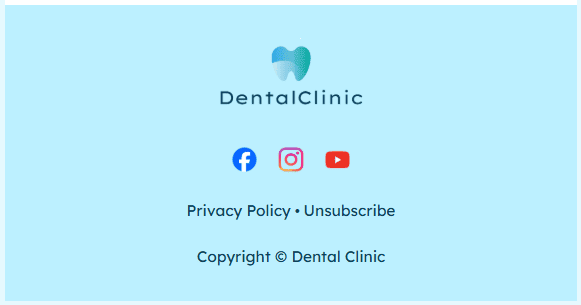 Приклад футера в листі