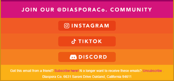 Приклад футера з іконками соцмереж у листі