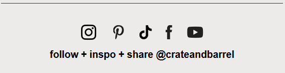 Приклад футера з іконками соцмереж у листі