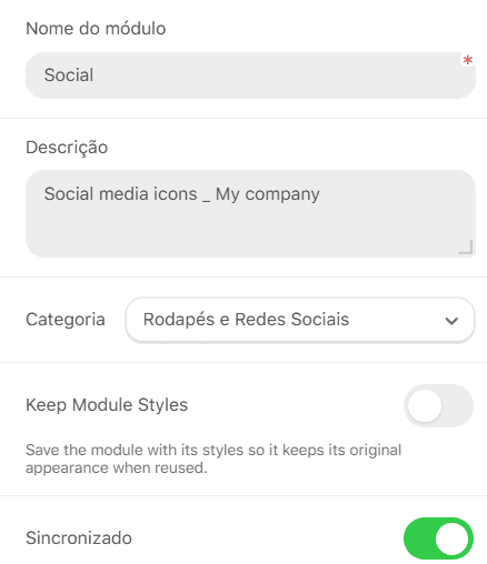 Exemplo de m&oacute;dulos sincronizados no Stripo