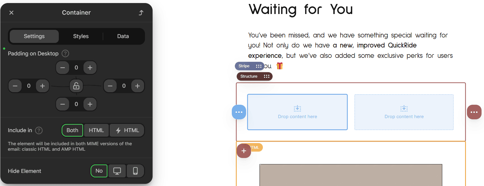 Containers and layouts
