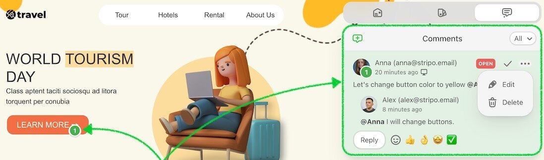 Commenting in the new editor