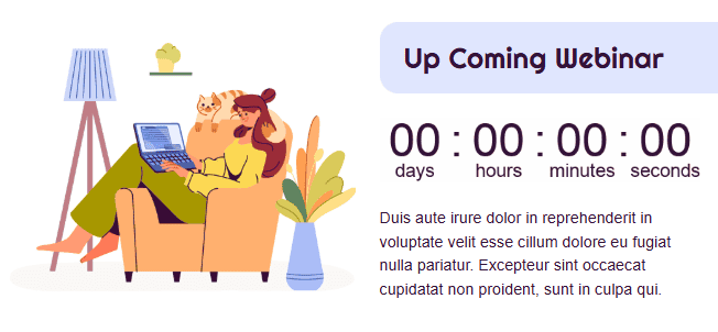 Example of a countdown timer in the financial industry